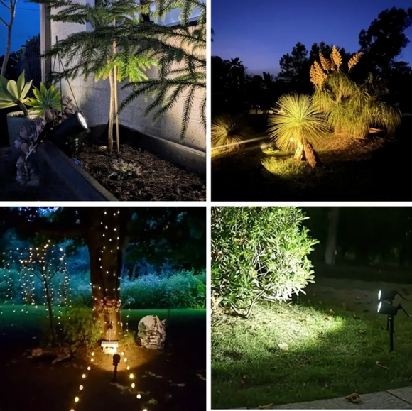 Solar Lights 9 LED Solar Landscape Lights Outdoor IP44 Waterproof 4PK - Picture 5 of 8